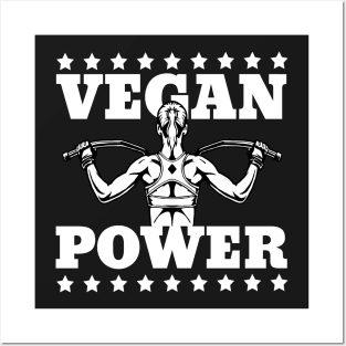 Vegan Power Woman Vegan Posters and Art